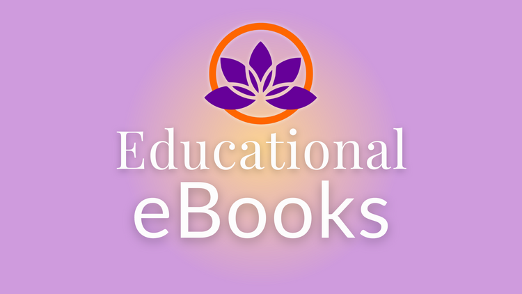 Educational Henna eBooks graphic on lavender background