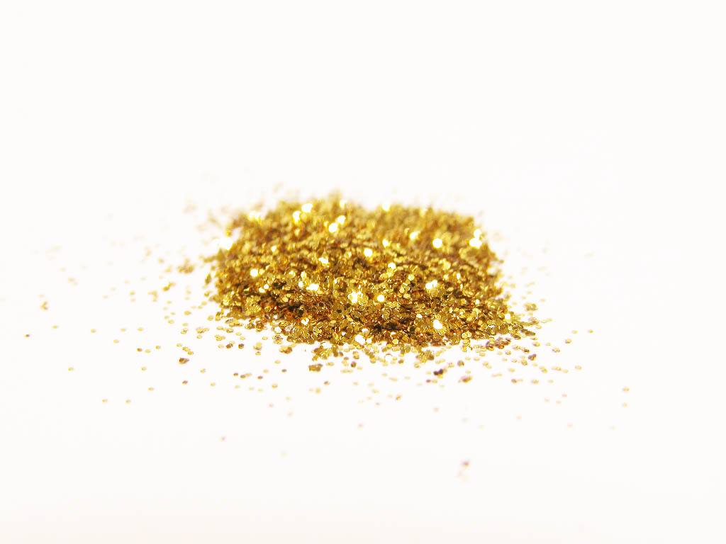 Yellow Gold: Cosmetic Body Safe Glitter in Precision Poof Bottle