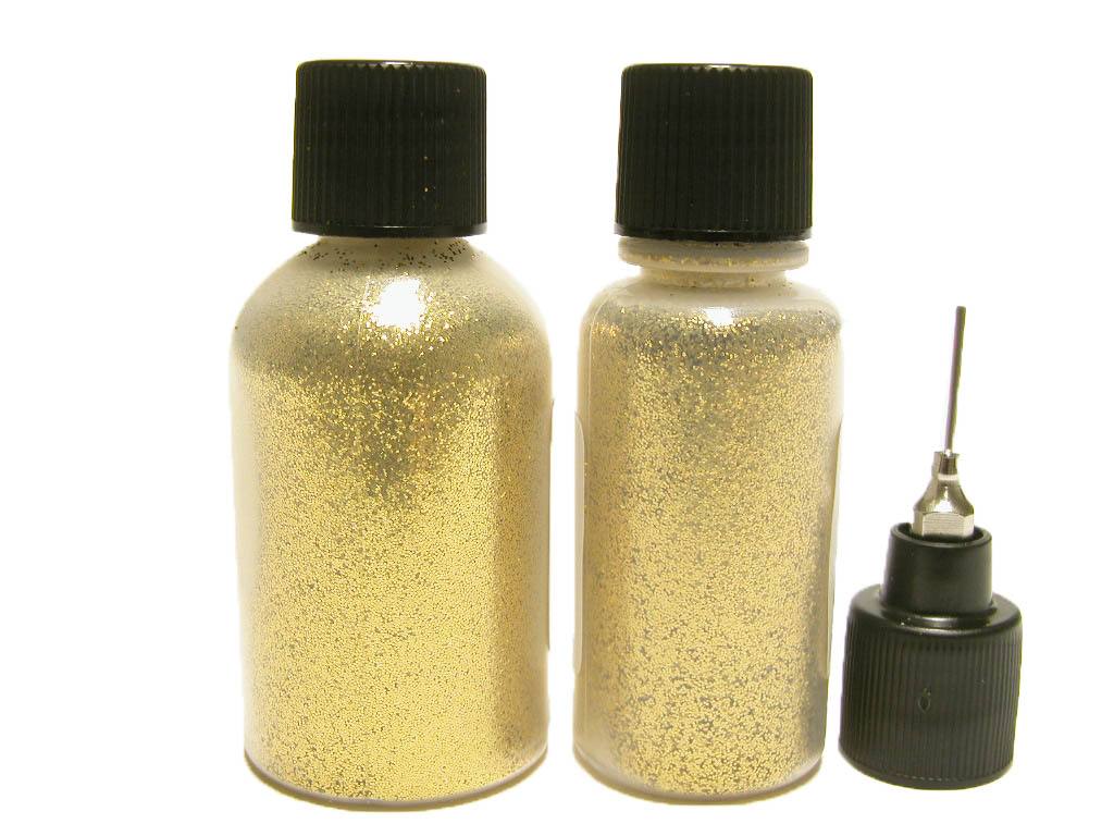 Yellow Gold: Cosmetic Body Safe Glitter in Precision Poof Bottle