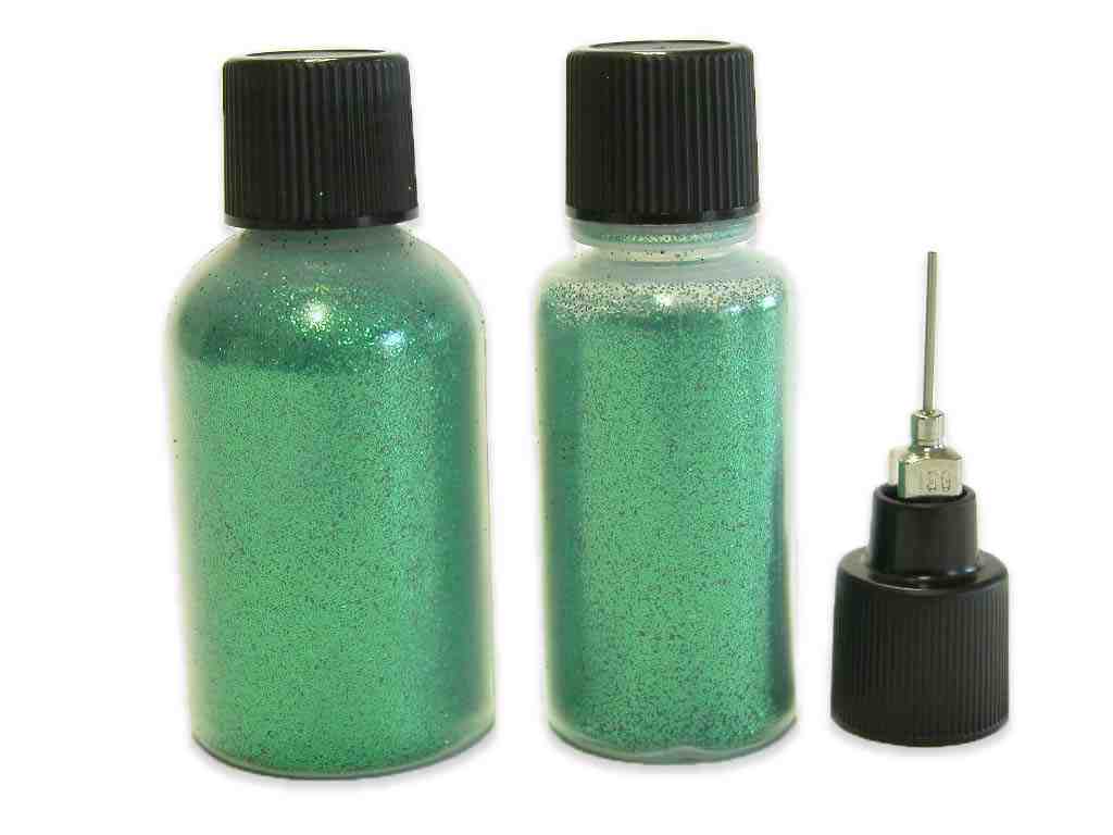 Lily Pad Green: Cosmetic Body Safe Glitter in Precision Poof Bottle