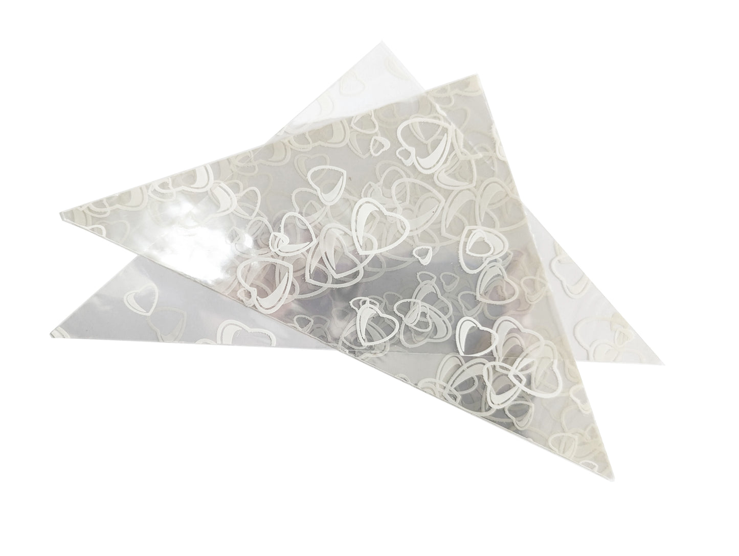 Triangle henna cello flats with a white heart design
