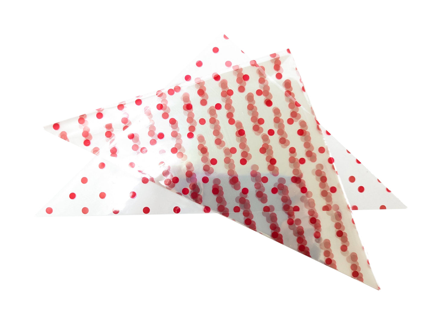Triangle henna cello flats with red dots
