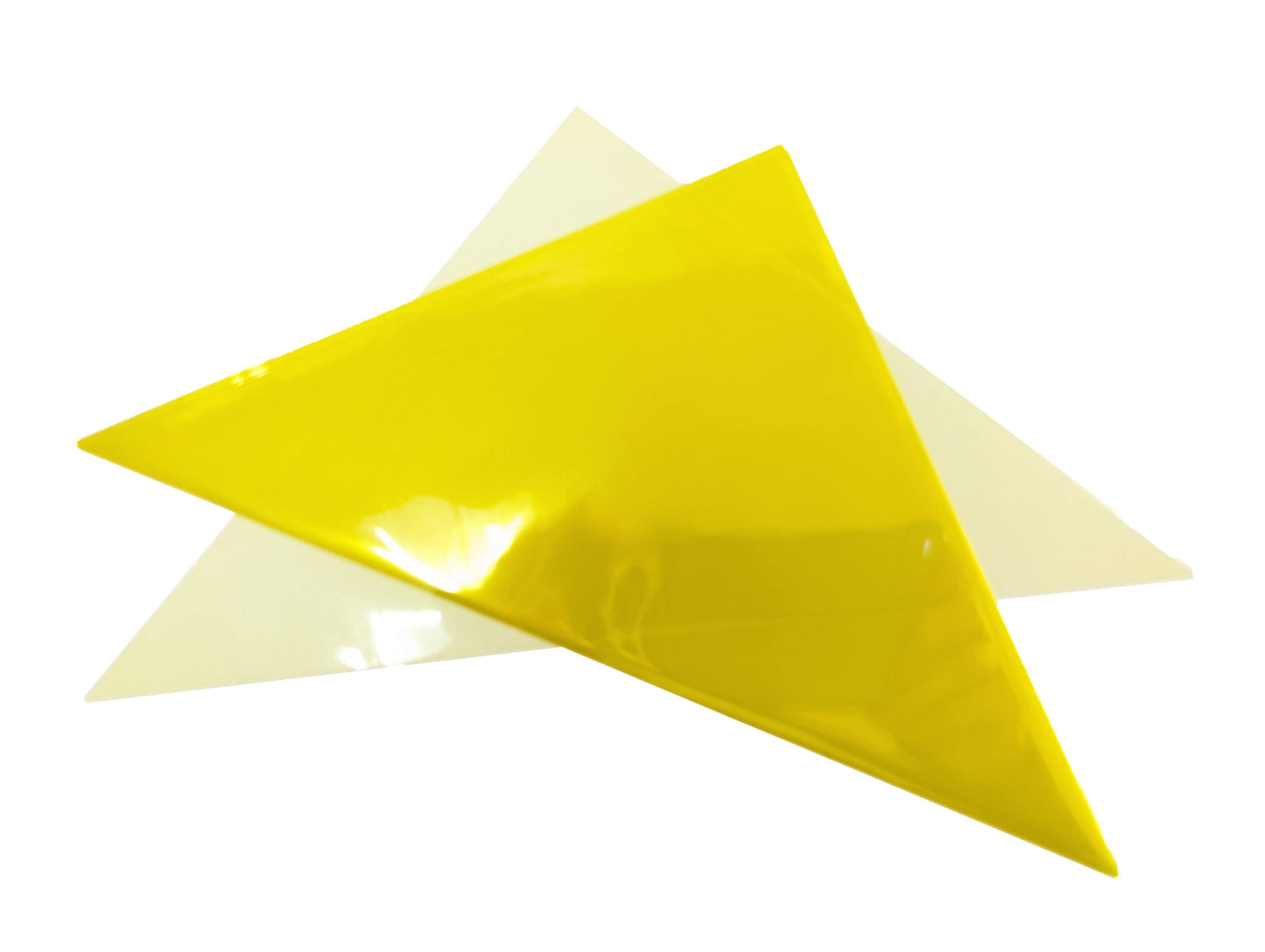 Triangle cello flats in a translucent yellow color