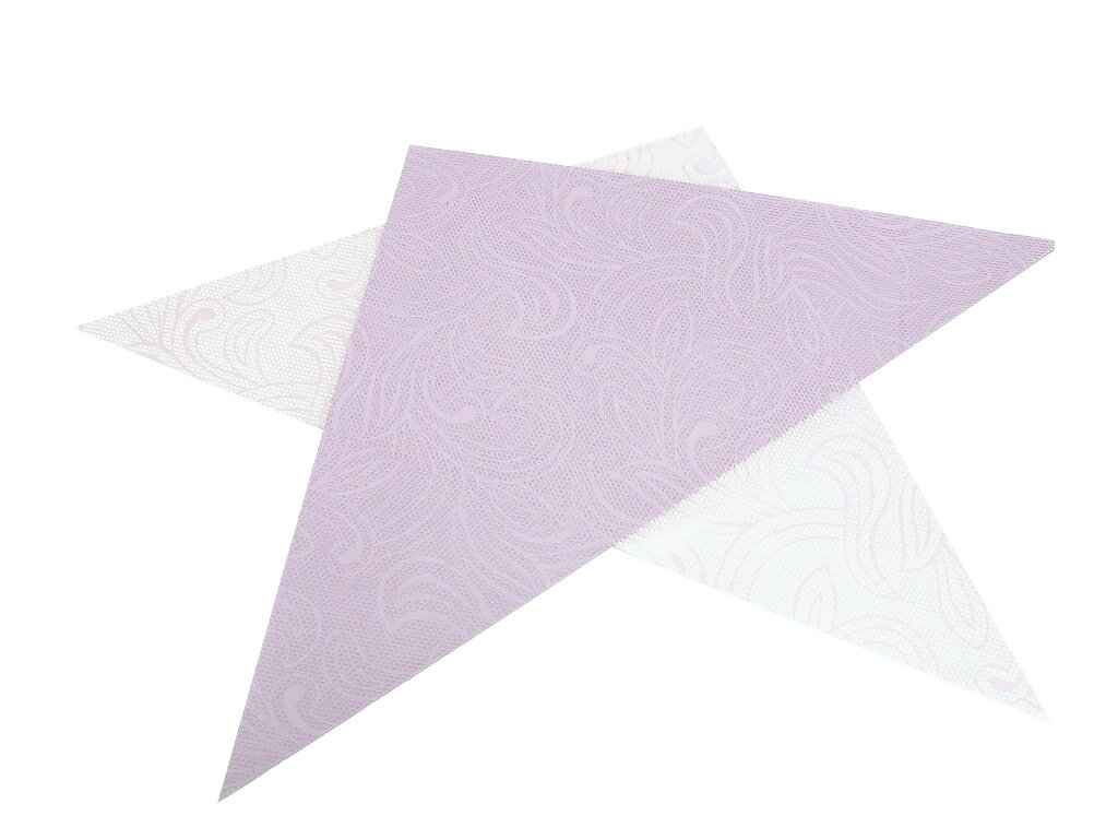 Picture of triangle cello sheets with lavender lace design