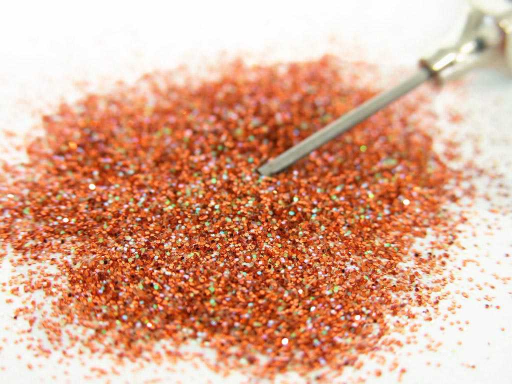 Orange Copper Fire: Cosmetic Body Safe Glitter in Precision Poof Bottle