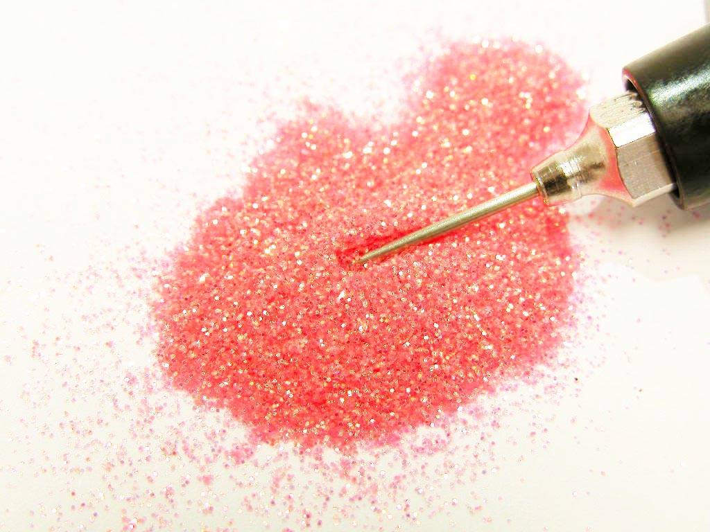 UV Coral Nebula Sparkle: Cosmetic Body Safe Glitter in Precision Poof Bottle