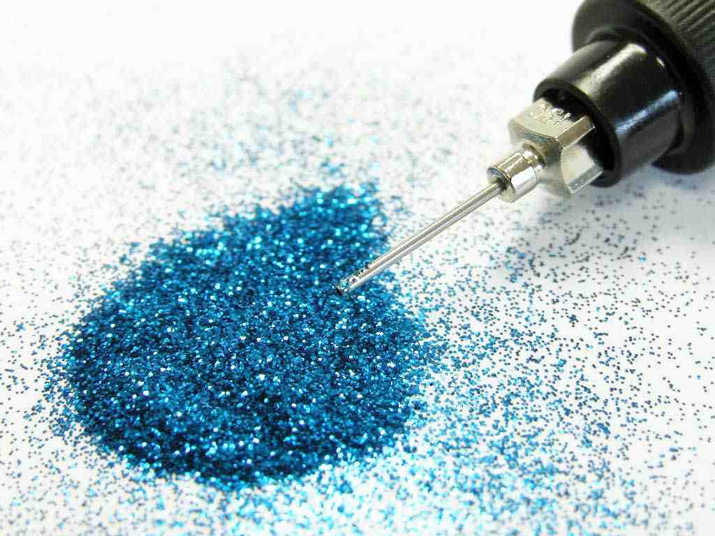 *LIMITED EDITION* Turquoise Blue Peacock: Cosmetic Body Safe Glitter in Precision Poof Bottle