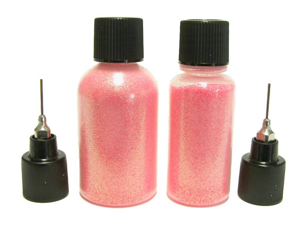 UV Coral Nebula Sparkle: Cosmetic Body Safe Glitter in Precision Poof Bottle