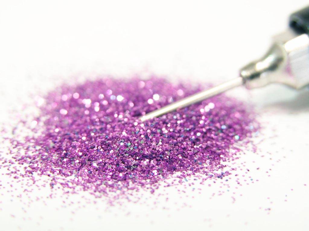 Purple Paisley: Cosmetic Body Safe Glitter in Precision Poof Bottle