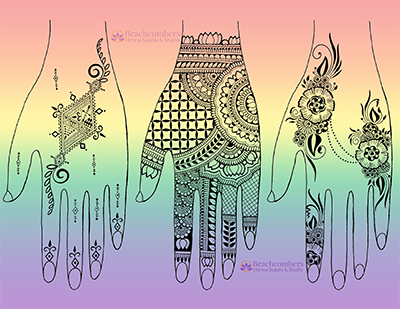 June’s Monthly Mehndi Mayhem: One Sheet, Three Beautiful Vibes