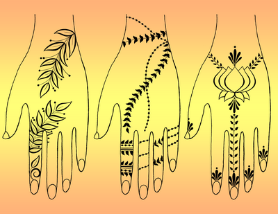 July’s Free Vine Henna Designs