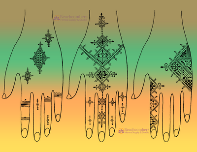 October Free Henna Designs Feature Traditional Fessi Moroccan Style