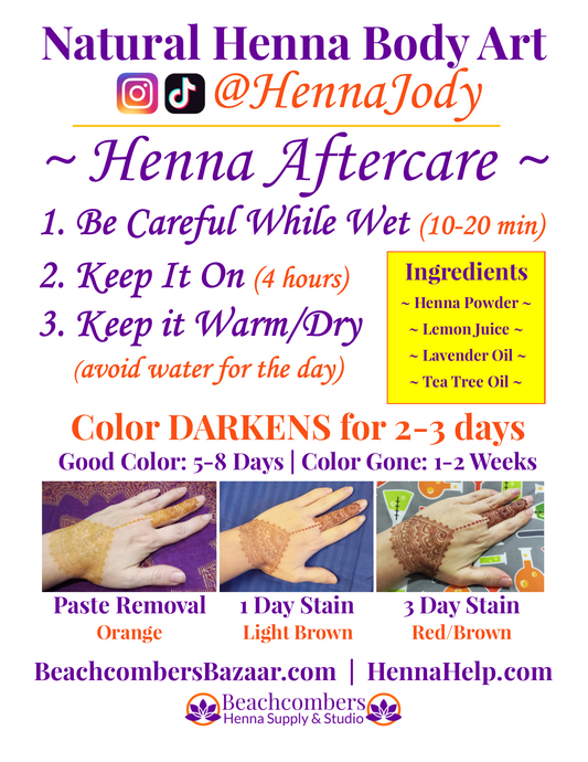 Henna Aftercare Made Simple: How to Teach Clients for Better Stains