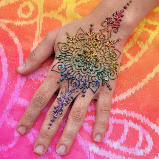 Add a Sparkle of Pride to Your Henna with Our Rainbow Glitter Box