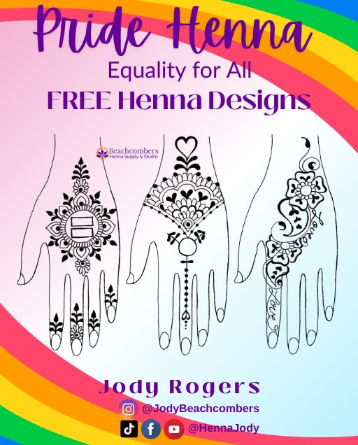 🌈Pride-Themed Henna Designs for Festivals, Events, and Summer Fun