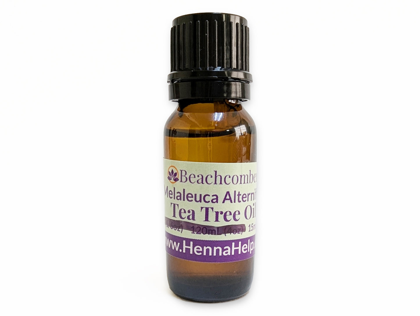 Half ounce bottle of tea tree essential oil for henna