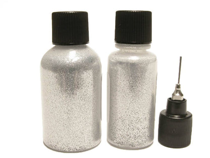 Pure Silver: Cosmetic Body Safe Glitter in Precision Poof Bottle