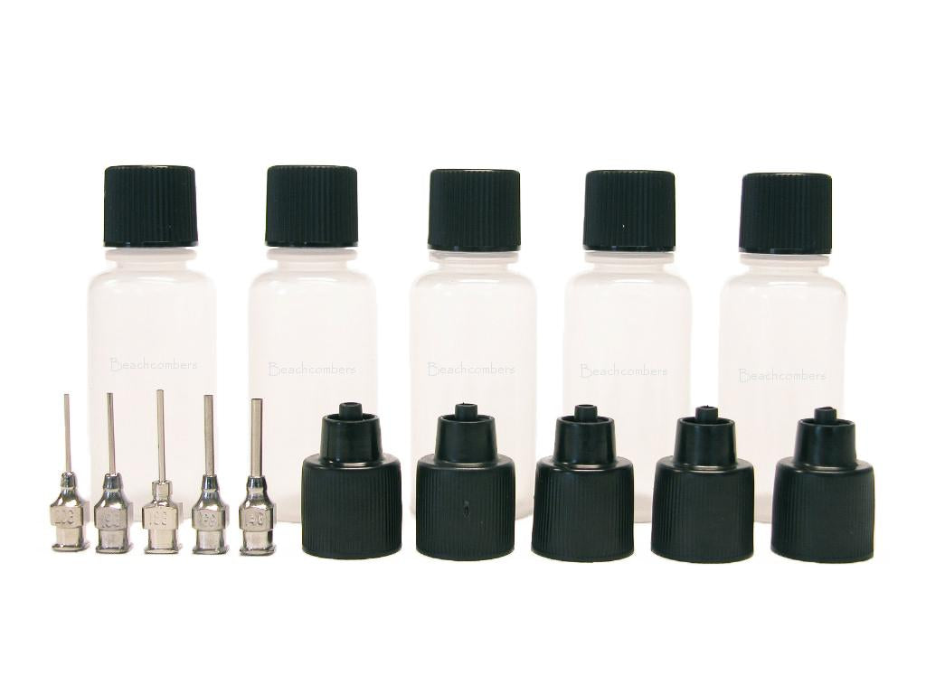 Precision Applicator Bottle for Henna or Jagua: 5 Bottles 5 Tips