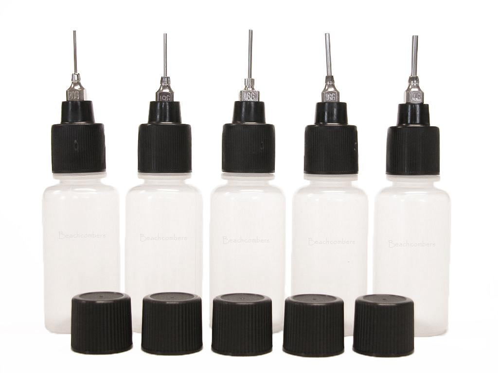 Precision Applicator Bottle for Henna or Jagua: 5 Bottles 5 Tips