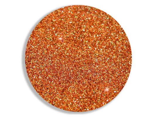 Orange Copper Fire: Cosmetic Body Safe Glitter in Precision Poof Bottle